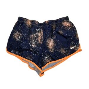 Nike DriFit Brief Running Shorts Blue Orange Womens  27x1.5